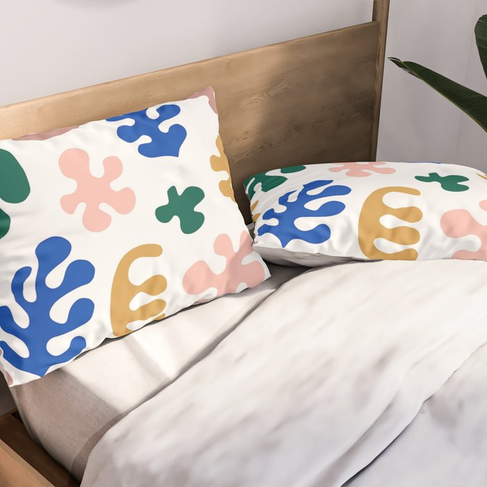Henri Matisse Abstract Colorful Summer Cut Outs Art Pattern Pillow Sham Gallery Image 2