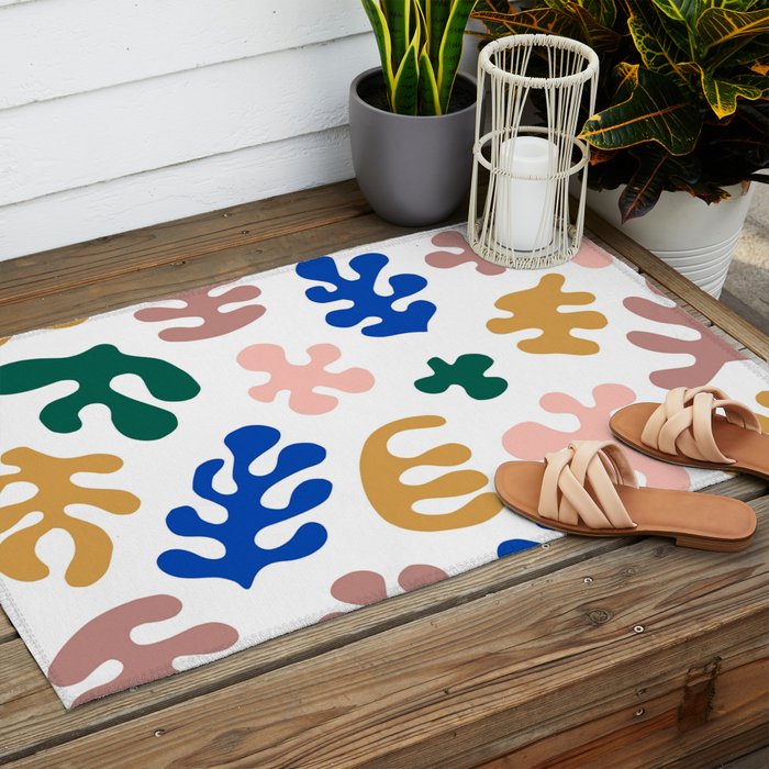 Henri Matisse Abstract Colorful Summer Cut Outs Art Pattern Outdoor Rug Gallery Image 2