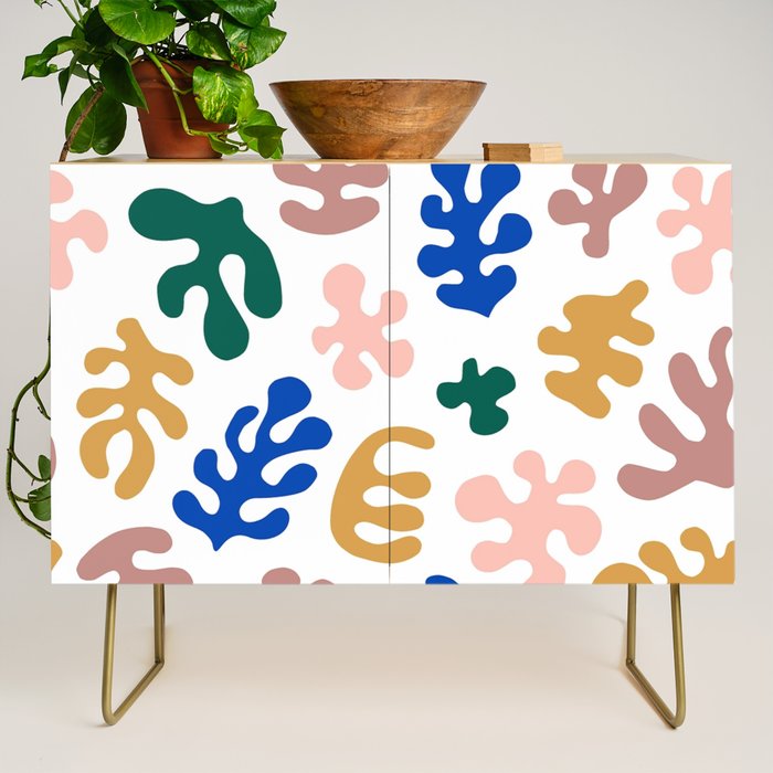 Henri Matisse Abstract Colorful Summer Cut Outs Art Pattern Credenza Gallery Image 1