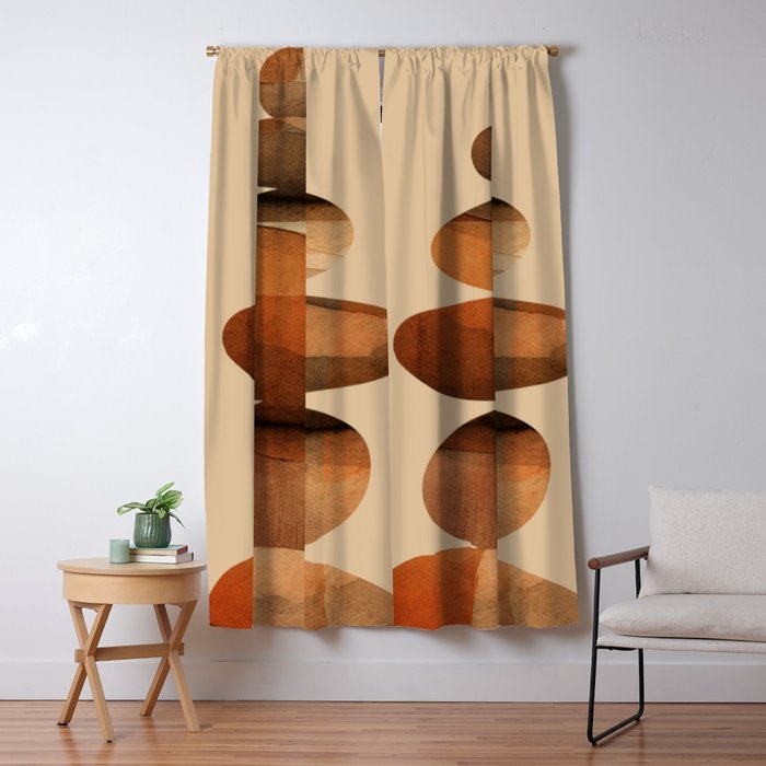 Abstract and Modern Stones Art 3 Window Curtain Gallery Image 5