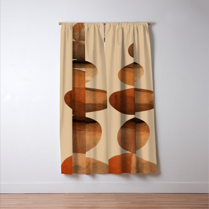 Abstract and Modern Stones Art 3 Window Curtain Gallery Image 3