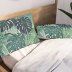 Monstera Melt (in Green) Pillow Sham Gallery Image 2