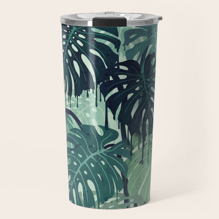 Monstera Melt (in Green) Travel Mug Gallery Image 1