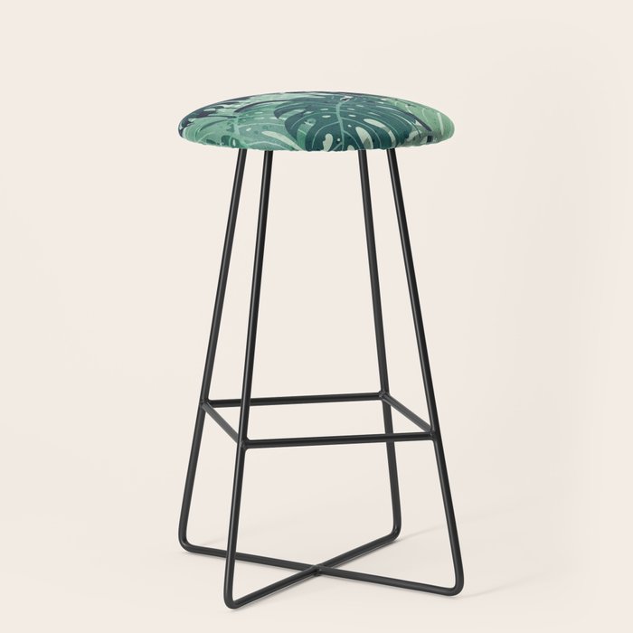Monstera Melt (in Green) Stool Gallery Image 1