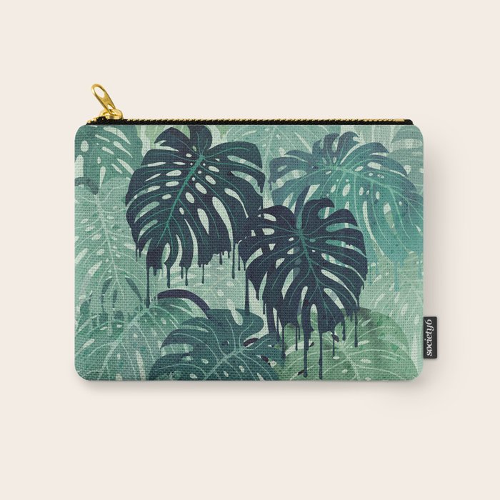 Monstera Melt (in Green) Carry All Pouch Gallery Image 1