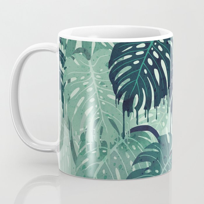 Monstera Melt (in Green) Coffee Mug Gallery Image 3