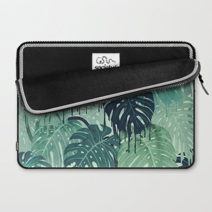 Monstera Melt (in Green) Laptop Sleeve Gallery Image 2
