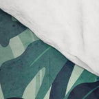 Monstera Melt (in Green) Comforter Gallery Image 4