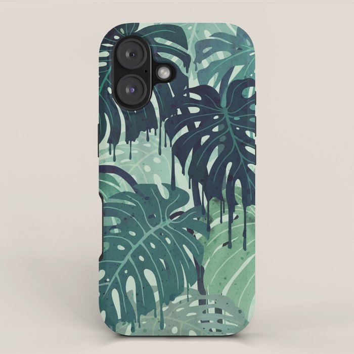 Monstera Melt (in Green) iPhone Case Gallery Image 1