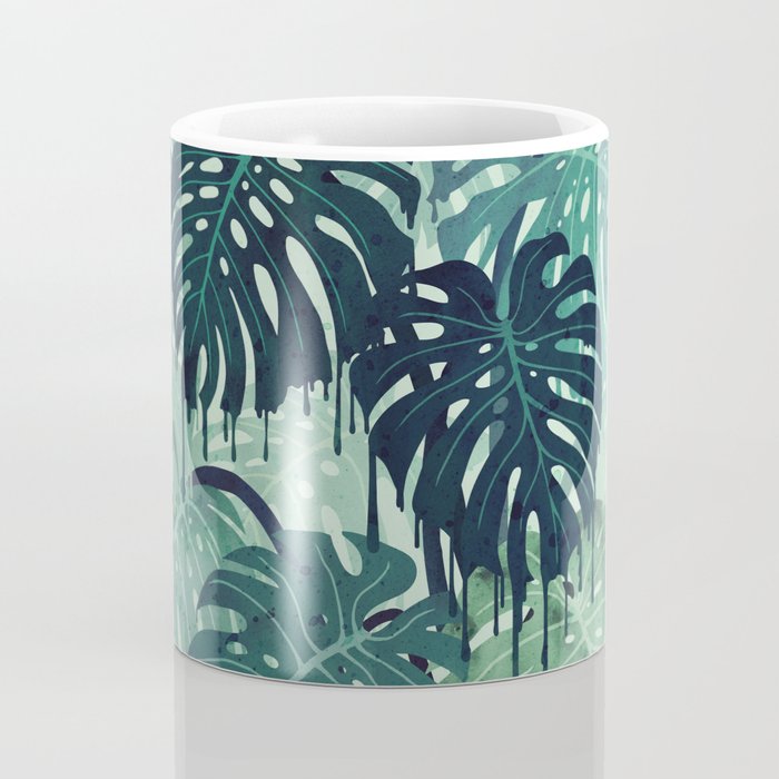 Monstera Melt (in Green) Coffee Mug Gallery Image 4