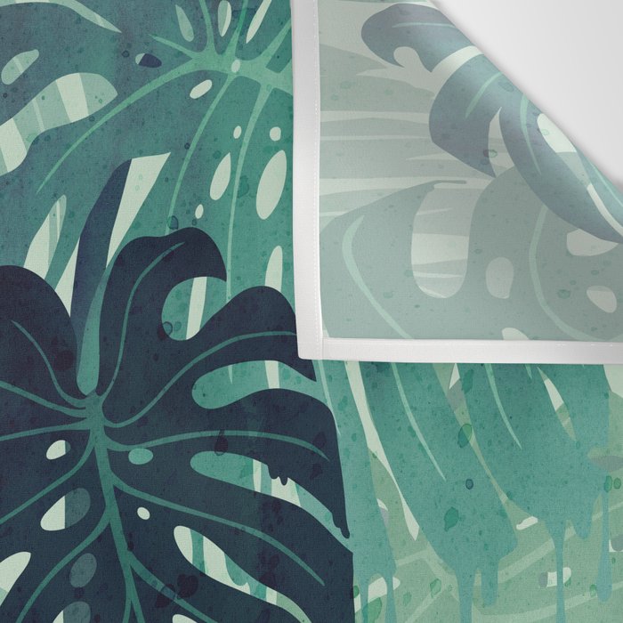 Monstera Melt (in Green) Wall Tapestry Gallery Image 3