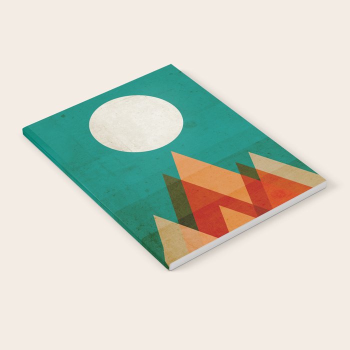 Full moon over Sahara desert Notebook Gallery Image 2