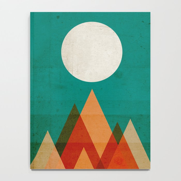 Full moon over Sahara desert Notebook Gallery Image 4