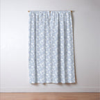 Hand drawn blue and white florals Window Curtain Gallery Image 3