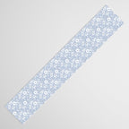 Hand drawn blue and white florals Table Runner Gallery Image 3