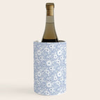 Hand drawn blue and white florals Wine Chiller Gallery Image 1