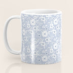Hand drawn blue and white florals Coffee Mug Gallery Image 3