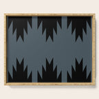 Geometric Southwestern Minimalism - Neutral Blue Serving Tray Gallery Image 1