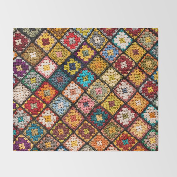 Granny square Throw Blanket Gallery Image 2