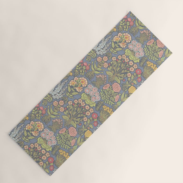 Floral Botanical Mille Fleur Pattern Yoga Mat Gallery Image 1