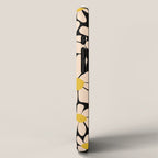 Retro Fun Floral - Off-white, Yellow and Black iPhone Case Gallery Image 2