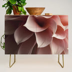Unfolding - rose pink flower photograph dahlia botanical art print floral Credenza Gallery Image 1