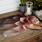 Unfolding - rose pink flower photograph dahlia botanical art print floral Outdoor Rug Gallery Image 2
