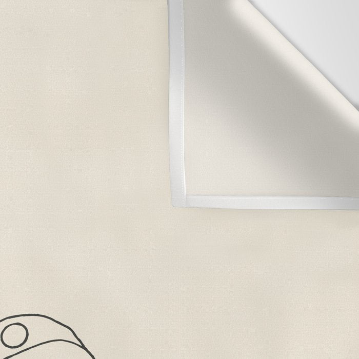 Monstera Leaf Drawing Wall Tapestry Gallery Image 3