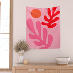 Henri Matisse - Leaves - Bubblegum Wall Tapestry Gallery Image 2