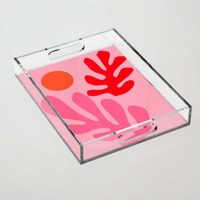 Henri Matisse - Leaves - Bubblegum Acrylic Tray Gallery Image 1