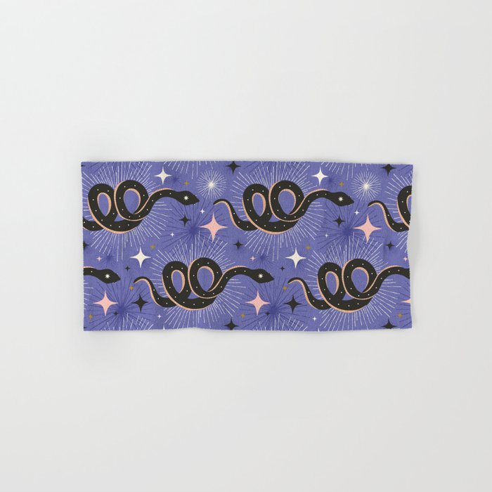 Slither Through The Stars Very Peri Bath Towel Gallery Image 1