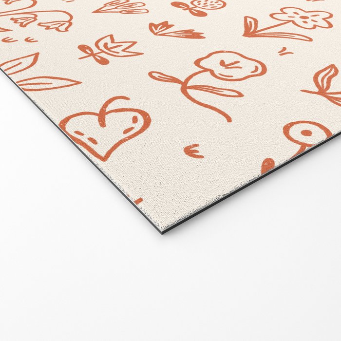 Playful Flower Doodles Welcome Mat Gallery Image 2
