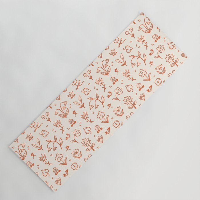 Playful Flower Doodles Yoga Mat Gallery Image 1