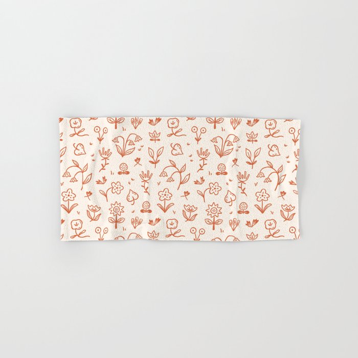 Playful Flower Doodles Bath Towel Gallery Image 1