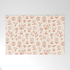 Playful Flower Doodles Welcome Mat Gallery Image 1