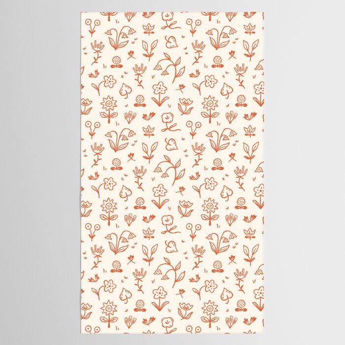 Playful Flower Doodles Tablecloth Gallery Image 2