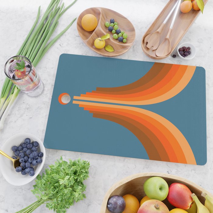 Abstraction_SUN_RISING_RETRO_SPACE_POP_ART_0906S Cutting Board Gallery Image 2