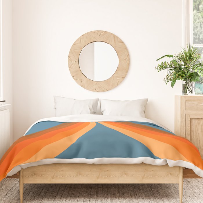 Abstraction_SUN_RISING_RETRO_SPACE_POP_ART_0906S Duvet Cover Gallery Image 3