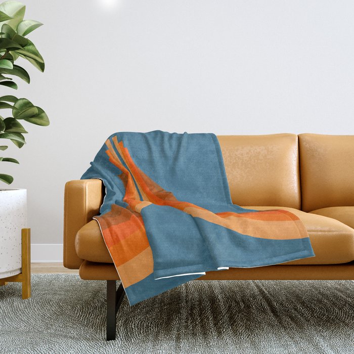 Abstraction_SUN_RISING_RETRO_SPACE_POP_ART_0906S Throw Blanket Gallery Image 1