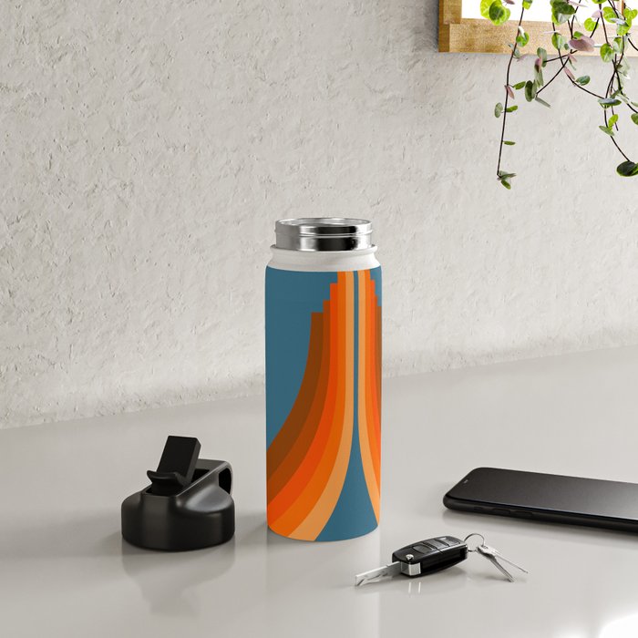 Abstraction_SUN_RISING_RETRO_SPACE_POP_ART_0906S Water Bottle Gallery Image 4