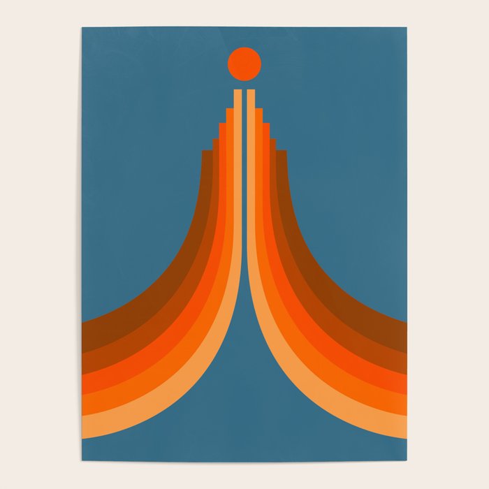 Abstraction_SUN_RISING_RETRO_SPACE_POP_ART_0906S Poster Gallery Image 1