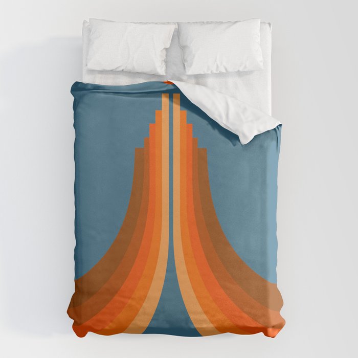 Abstraction_SUN_RISING_RETRO_SPACE_POP_ART_0906S Duvet Cover Gallery Image 6