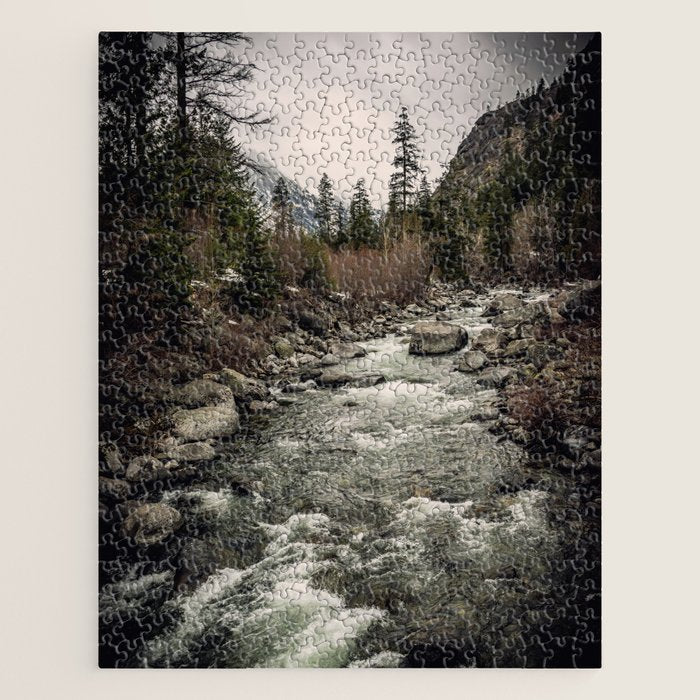 Winter Begins - River Mountain Nature Photography Jigsaw Puzzle Gallery Image 1