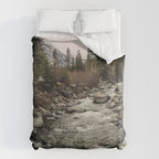Winter Begins - River Mountain Nature Photography Duvet Cover Gallery Image 6