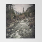 Winter Begins - River Mountain Nature Photography Throw Blanket Gallery Image 2