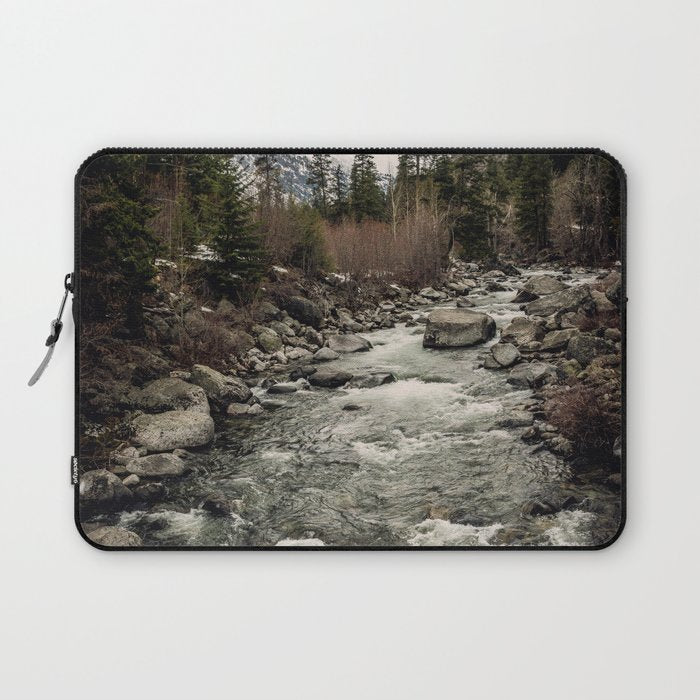 Winter Begins - River Mountain Nature Photography Laptop Sleeve Gallery Image 1