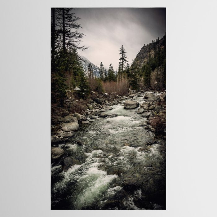 Winter Begins - River Mountain Nature Photography Tablecloth Gallery Image 2