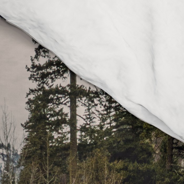 Winter Begins - River Mountain Nature Photography Comforter Gallery Image 4