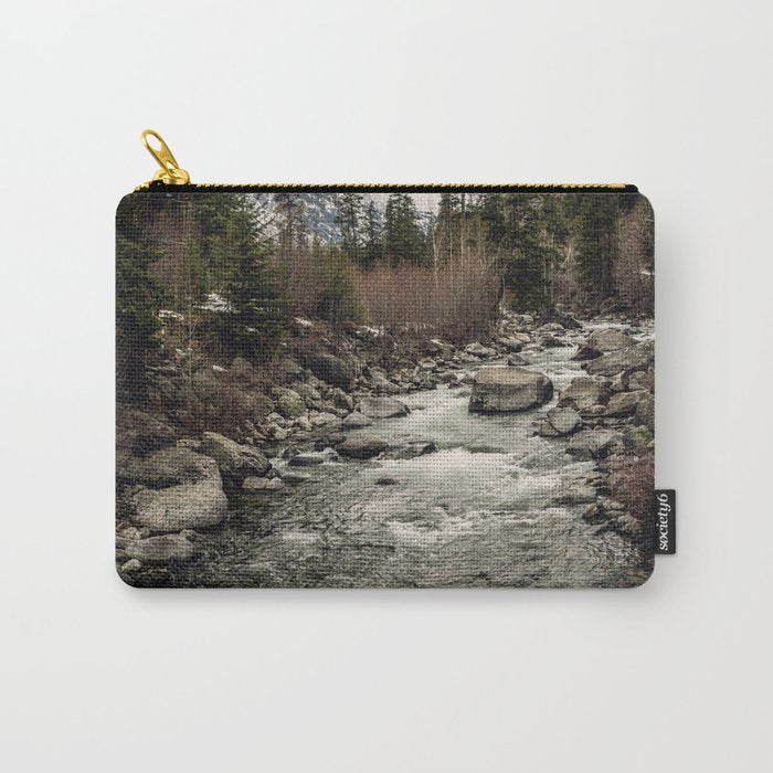 Winter Begins - River Mountain Nature Photography Carry All Pouch Gallery Image 1