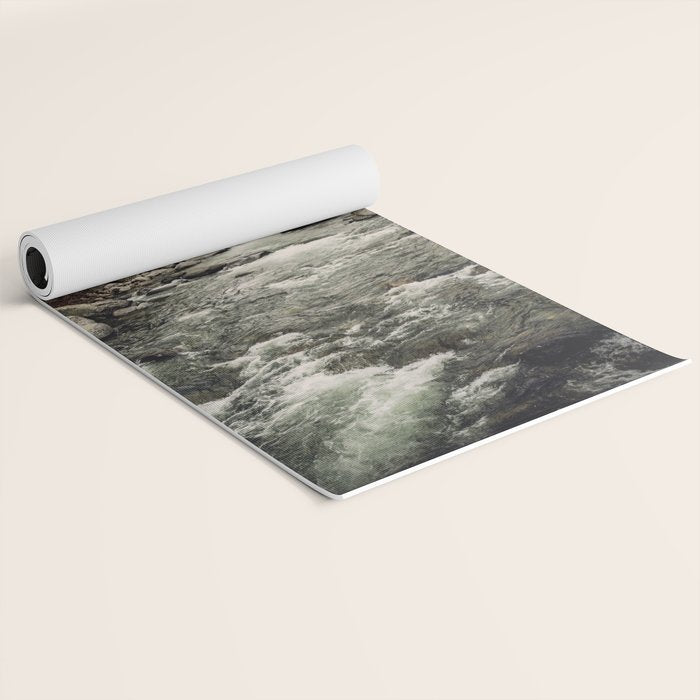 Winter Begins - River Mountain Nature Photography Yoga Mat Gallery Image 2